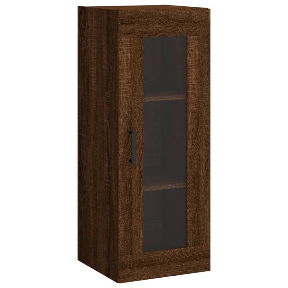 vidaXL Dulap montat pe perete, stejar maro, 34,5x34x90 cm