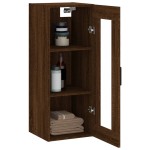 vidaXL Dulap montat pe perete, stejar maro, 34,5x34x90 cm