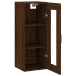 vidaXL Dulap montat pe perete, stejar maro, 34,5x34x90 cm