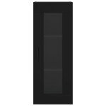 vidaXL Dulap montat pe perete, negru, 34,5x34x90 cm