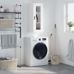vidaXL Dulap montat pe perete, alb extralucios, 34,5x34x90 cm