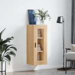 vidaXL Dulap montat pe perete, stejar sonoma, 34,5x34x90 cm