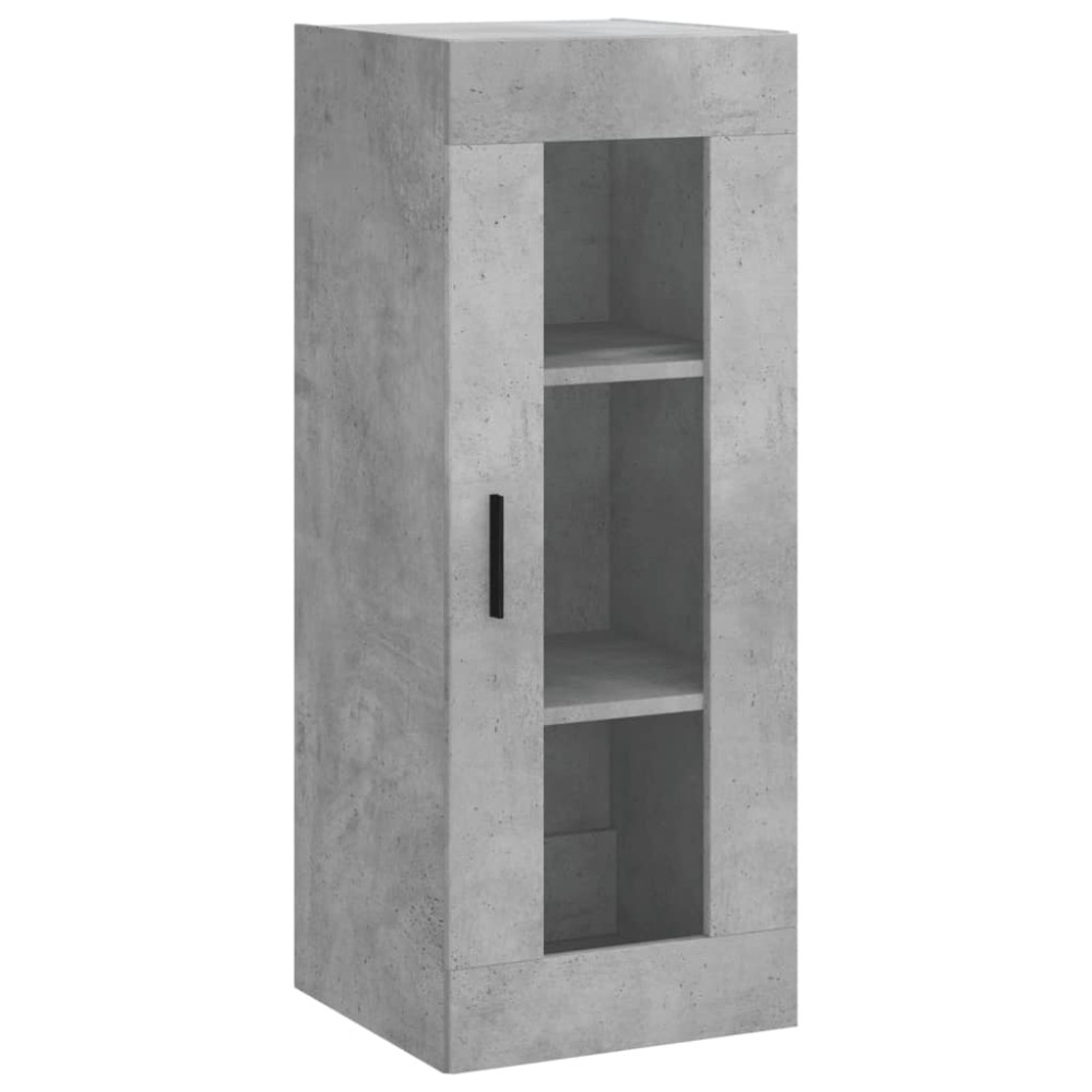 vidaXL Dulap montat pe perete, gri beton, 34,5x34x90 cm