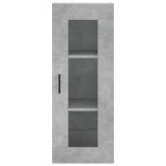 vidaXL Dulap montat pe perete, gri beton, 34,5x34x90 cm