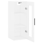 vidaXL Dulap montat pe perete, alb, 34,5x34x90 cm