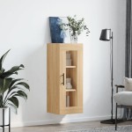 vidaXL Dulap montat pe perete, stejar sonoma, 34,5x34x90 cm