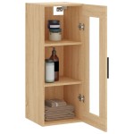 vidaXL Dulap montat pe perete, stejar sonoma, 34,5x34x90 cm