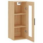 vidaXL Dulap montat pe perete, stejar sonoma, 34,5x34x90 cm