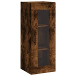 vidaXL Dulap montat pe perete, stejar fumuriu, 34,5x34x90 cm