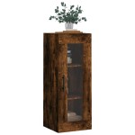 vidaXL Dulap montat pe perete, stejar fumuriu, 34,5x34x90 cm
