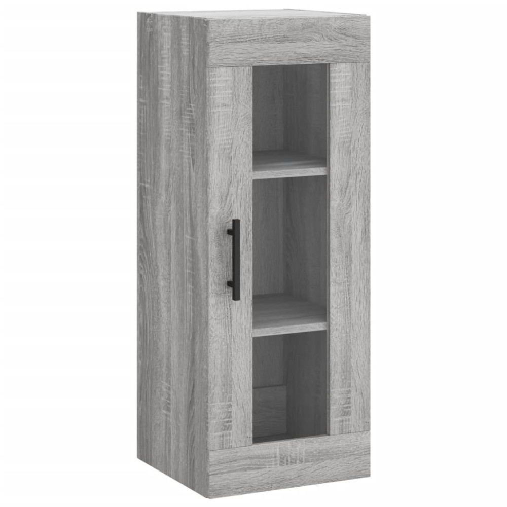 vidaXL Dulap montat pe perete, gri sonoma, 34,5x34x90 cm