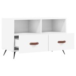 vidaXL Comodă TV, alb, 80x36x50 cm, lemn prelucrat vidaXL Comodă TV, alb, 80x36x50 cm, lemn prelucrat