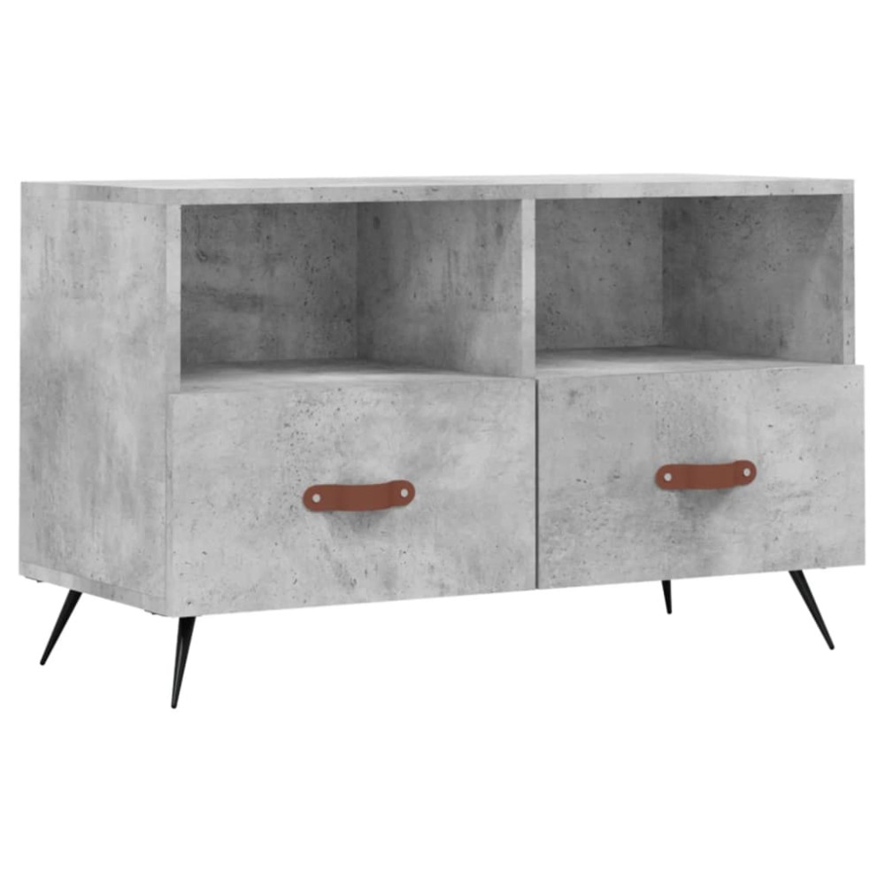 vidaXL Comodă TV, gri beton, 80x36x50 cm, lemn compozit