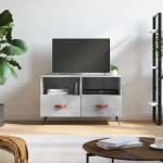 vidaXL Comodă TV, gri beton, 80x36x50 cm, lemn compozit vidaXL Comodă TV, gri beton, 80x36x50 cm, lemn compozit