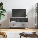 vidaXL Comodă TV, gri sonoma, 80x36x50 cm, lemn prelucrat vidaXL Comodă TV, gri sonoma, 80x36x50 cm, lemn prelucrat