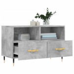 vidaXL Comodă TV, gri beton, 80x36x50 cm, lemn compozit vidaXL Comodă TV, gri beton, 80x36x50 cm, lemn compozit