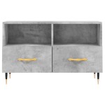 vidaXL Comodă TV, gri beton, 80x36x50 cm, lemn compozit vidaXL Comodă TV, gri beton, 80x36x50 cm, lemn compozit
