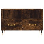 vidaXL Comodă TV, stejar fumuriu, 80x36x50 cm, lemn prelucrat