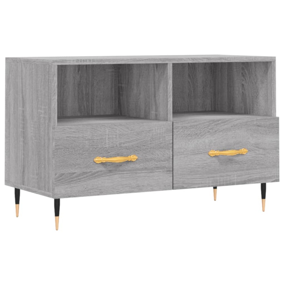 vidaXL Comodă TV, gri sonoma, 80x36x50 cm, lemn prelucrat