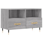 vidaXL Comodă TV, gri sonoma, 80x36x50 cm, lemn prelucrat vidaXL Comodă TV, gri sonoma, 80x36x50 cm, lemn prelucrat