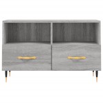 vidaXL Comodă TV, gri sonoma, 80x36x50 cm, lemn prelucrat vidaXL Comodă TV, gri sonoma, 80x36x50 cm, lemn prelucrat
