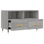 vidaXL Comodă TV, gri sonoma, 80x36x50 cm, lemn prelucrat vidaXL Comodă TV, gri sonoma, 80x36x50 cm, lemn prelucrat