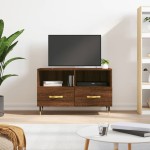 vidaXL Comodă TV, stejar maro, 80x36x50 cm, lemn prelucrat vidaXL Comodă TV, stejar maro, 80x36x50 cm, lemn prelucrat