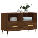vidaXL Comodă TV, stejar maro, 80x36x50 cm, lemn prelucrat vidaXL Comodă TV, stejar maro, 80x36x50 cm, lemn prelucrat