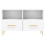 vidaXL Comodă TV, alb, 80x36x50 cm, lemn prelucrat vidaXL Comodă TV, alb, 80x36x50 cm, lemn prelucrat