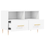 vidaXL Comodă TV, alb, 80x36x50 cm, lemn prelucrat vidaXL Comodă TV, alb, 80x36x50 cm, lemn prelucrat