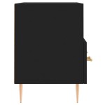 vidaXL Comodă TV, negru, 80x36x50 cm, lemn prelucrat