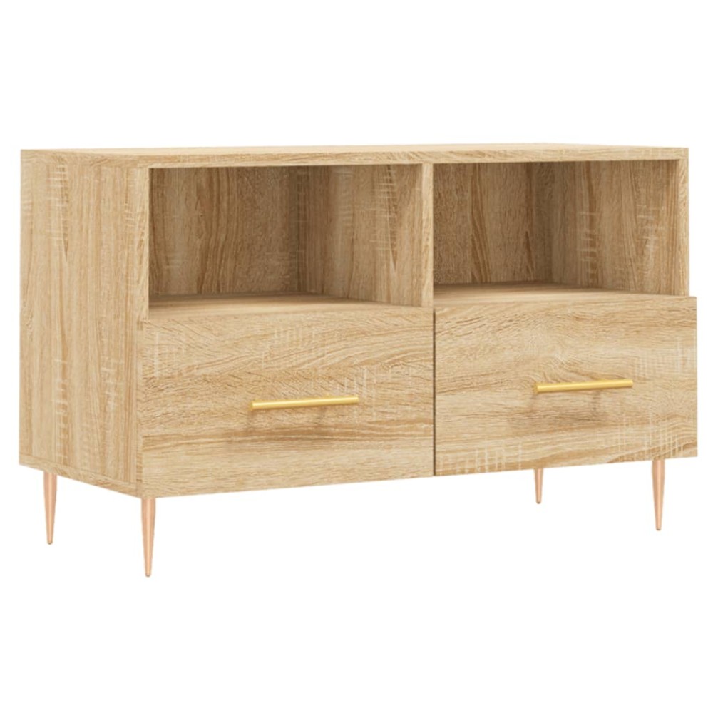 vidaXL Comodă TV, stejar sonoma, 80x36x50 cm, lemn prelucrat