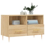 vidaXL Comodă TV, stejar sonoma, 80x36x50 cm, lemn prelucrat