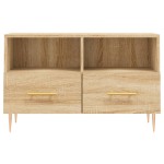 vidaXL Comodă TV, stejar sonoma, 80x36x50 cm, lemn prelucrat