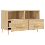 vidaXL Comodă TV, stejar sonoma, 80x36x50 cm, lemn prelucrat