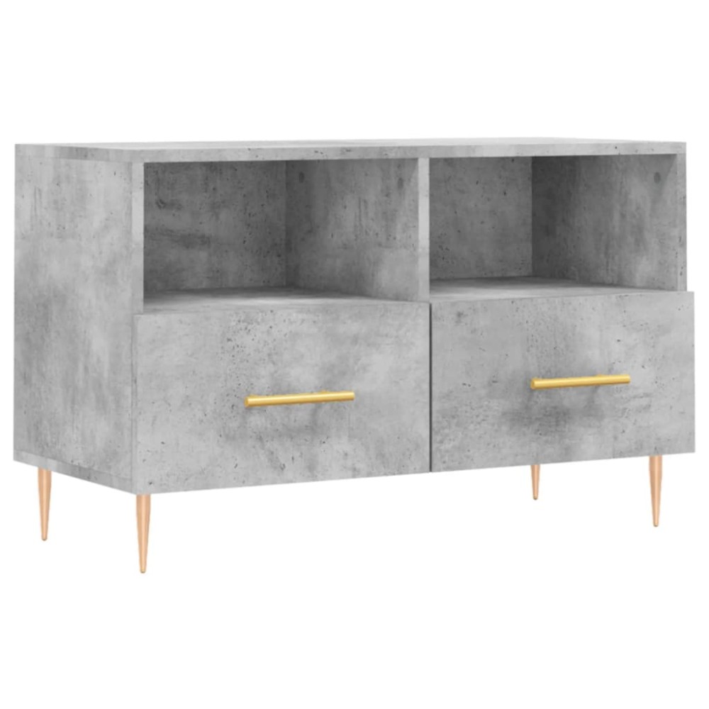 vidaXL Comodă TV, gri beton, 80x36x50 cm, lemn compozit
