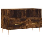 vidaXL Comodă TV, stejar fumuriu, 80x36x50 cm, lemn prelucrat