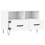 vidaXL Comodă TV, alb, 80x36x50 cm, lemn prelucrat vidaXL Comodă TV, alb, 80x36x50 cm, lemn prelucrat