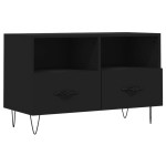 vidaXL Comodă TV, negru, 80x36x50 cm, lemn prelucrat