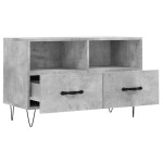 vidaXL Comodă TV, gri beton, 80x36x50 cm, lemn compozit vidaXL Comodă TV, gri beton, 80x36x50 cm, lemn compozit