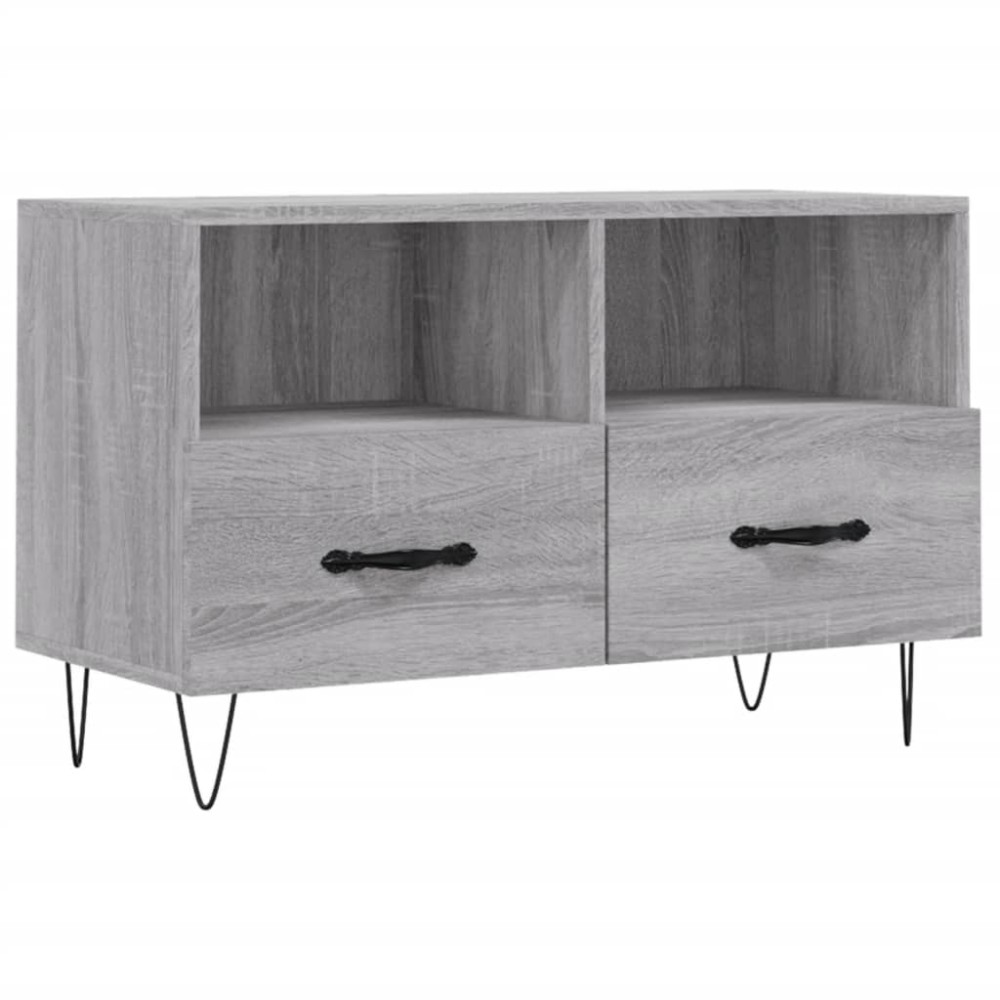 vidaXL Comodă TV, gri sonoma, 80x36x50 cm, lemn prelucrat
