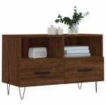 vidaXL Comodă TV, stejar maro, 80x36x50 cm, lemn prelucrat vidaXL Comodă TV, stejar maro, 80x36x50 cm, lemn prelucrat