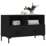 vidaXL Comodă TV, negru, 80x36x50 cm, lemn prelucrat