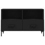 vidaXL Comodă TV, negru, 80x36x50 cm, lemn prelucrat