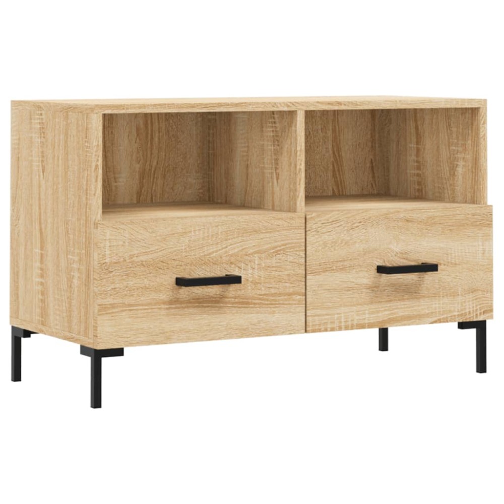 vidaXL Comodă TV, stejar sonoma, 80x36x50 cm, lemn prelucrat