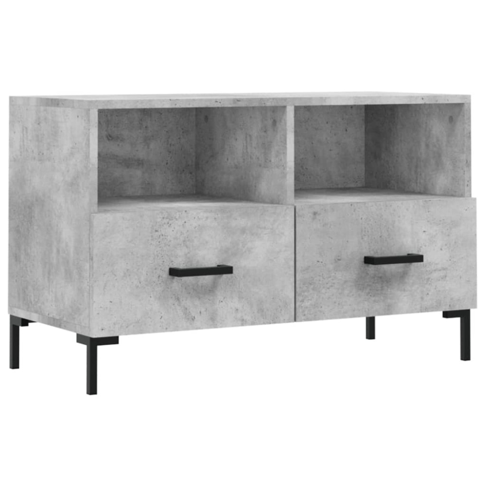 vidaXL Comodă TV, gri beton, 80x36x50 cm, lemn compozit
