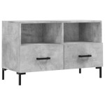 vidaXL Comodă TV, gri beton, 80x36x50 cm, lemn compozit vidaXL Comodă TV, gri beton, 80x36x50 cm, lemn compozit