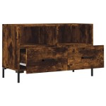 vidaXL Comodă TV, stejar fumuriu, 80x36x50 cm, lemn prelucrat