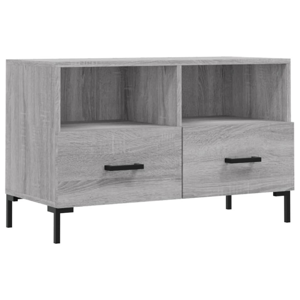 vidaXL Comodă TV, gri sonoma, 80x36x50 cm, lemn prelucrat