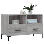 vidaXL Comodă TV, gri sonoma, 80x36x50 cm, lemn prelucrat vidaXL Comodă TV, gri sonoma, 80x36x50 cm, lemn prelucrat